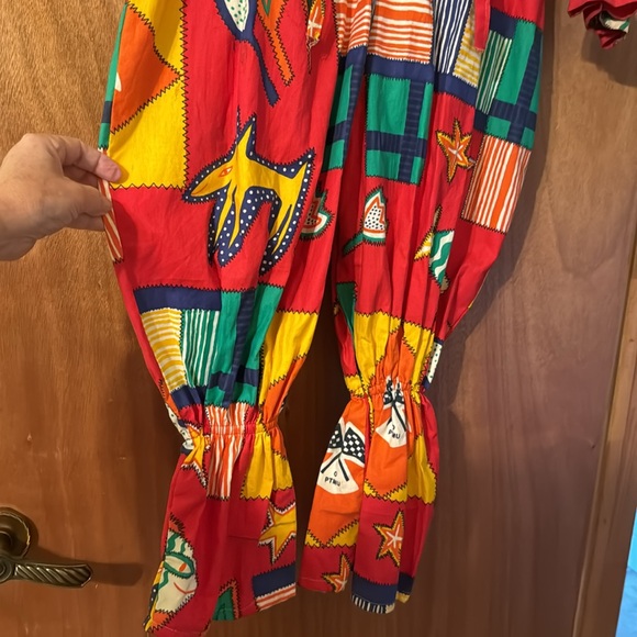 Clown or festival costume - 3 Pom poms on the front child size w/straw hat (mlb) - Picture 5 of 16